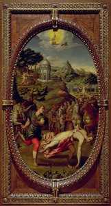 Atalanta og Hippomenes, 1572 (olie på skifer) af Sebastiano Marsili