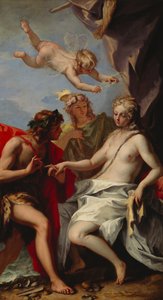 Bacchus og Ariadne (olie på lærred) af Sebastiano Ricci
