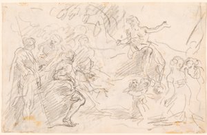 Bibelsk scene [verso] af Sebastiano Ricci