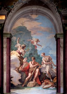 Hercules i krydsfeltet mellem last og dyd - Fresco af Sebastiano Ricci