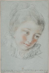 Hoved af en ung kvinde af Sebastiano Ricci
