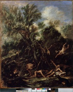Sankt Anthonys fristelse (Fristelsen af ​​Sankt Antonius). Maleri af Sebastiano Ricci (1659-1734) af Sebastiano Ricci