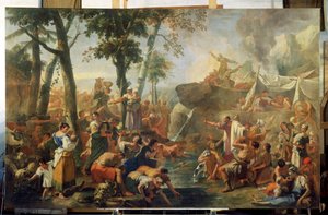 Moses trækker vand fra klippen af Sebastiano Ricci