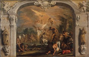 Kristi dåb, ca. 1713-14. af Sebastiano Ricci