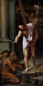 "" Christ aux limbes "" (Christ in Limbo) Peinture de Sebastiano del Piombo (1485-1547) 1516 Dim 226x114 cm Prado Museum, Madrid af Sebastiano del (c.1485 1547) Piombo