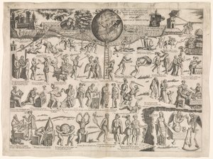 Denne verden er som et bur fyldt med tåber Questo Mondo è come una gabbia de matti (titel på objekt) af Sebastiano di Re
