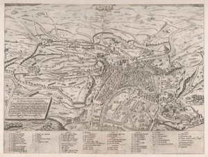 Mirror of Roman Magnificence: Udsigt over Rom fra nord, 1561., 1561. af Sebastiano di Re