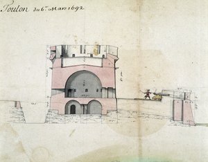 Befæstning af Toulon af Vauban den 03/06/1692 af Sebastien Le Prestre de Vauban