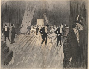 Ballettens kulisser, ca. 1900. af Sem