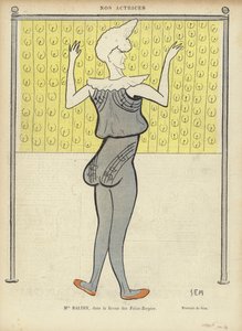 Louise Balthy, fransk skuespillerinde, på Folies-Bergere, illustration til Le Rire