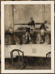 Paul Verlaine, Bibi la Purée og Stephane Mallarme på café Procope af Serafino Macchiati