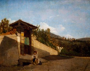 Portico af Villa Toscana, ca. 1861 (olie på lærred)