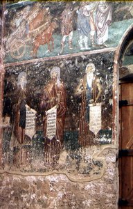 Detalje fra Jomfruens Dormition af Serbian School