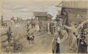 Jagt med Borzois, 1907 af Sergei Arsenevich Vinogradov