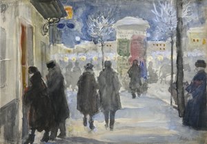 Moskva Street, 1922 af Sergei Arsenevich Vinogradov