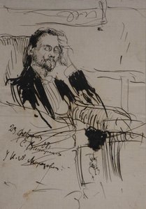 Portræt af Alexey Alexandrovich Bakhrushin 1865-1929, 1908 af Sergei Arsenevich Vinogradov