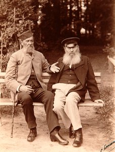 Yakov Polonsky og Afanasy Fet, russiske digtere, c1890. af Sergei Dmitrievich Botkin