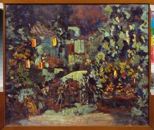 Forberedende indretning til operaen Don Quichotte af Jules Massenet (1842-1912) - Scenografi til operaen Don Quijote af Jules Massenet - Maleri af Sergei Ivanovich Petrov (1881-1936), olie på lærred - Russisk scenografisk kunst - State Central M Glinka Mu af Sergei Ivanovich Petrov