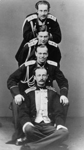 Storhertugerne Alexander Alexandrovich og Vladimir Alexandrovich af Rusland, c1870-c1875
