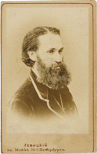 Portræt af cellisten Karl Yulievich Davidov 1838-1889, ca. 1875. af Sergei Lvovich Levitsky