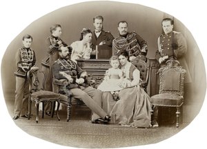 Familien til kejser Alexander II af Rusland, ca. 1871.