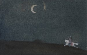 Illustration til fortællingen om den døde prinsesse og de syv riddere
