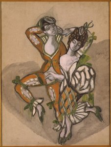 Kostumedesign til teaterstykket Figaros bryllup af P. de Beaumarchais, 1915.