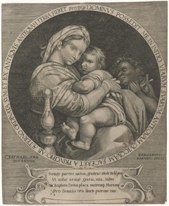 Madonna della sedia Maria med Kristusbarn og Johannes Døberen af Servatius Raeven