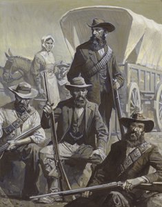 Boer-soldater og vogn.
