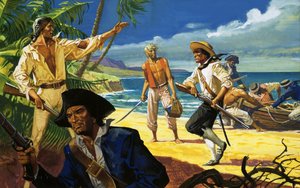 Mytterister fra Bounty går i land på Pitcairn Island af Severino Baraldi