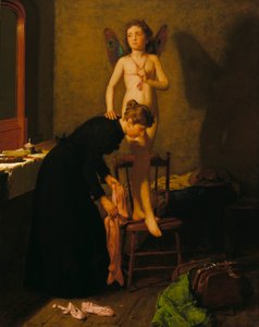 Påklædning til prøven, ca. 1890.