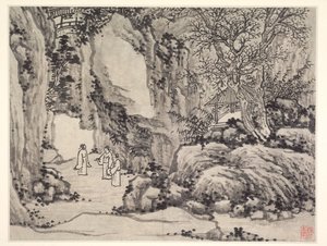 Tolv udsigter over Tiger Hill, Suzhou: Sværdkilden, Tiger Hill af Shen Zhou