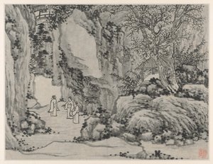 Tolv udsigter over Tiger Hill, Suzhou: The Sword Spring, Tiger Hill, efter 1490. af Shen Zhou