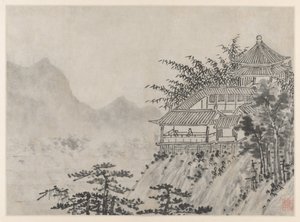 Tolv udsigter over Tiger Hill, Suzhou: The Thousand Acres of Clouds af Shen Zhou