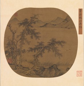 Lystfiskeri i Autumn River, ca. 1370. af Sheng Zhu