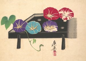 Morning Glories, ca. 1860., ca. 1860. af Shibata Zeshin