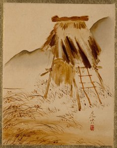 Ristørrende stel. af Shibata Zeshin