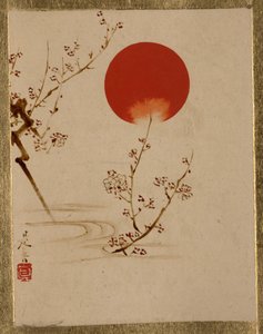 Sol- og blommegrene. af Shibata Zeshin