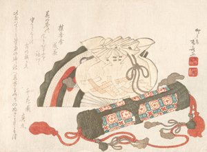 Ventilator, taske og røgelse-rør, 1800-tallet., 1800-tallet. af Shinsai