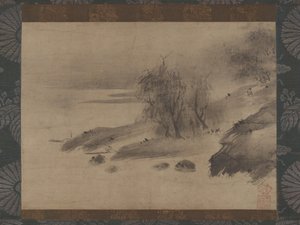 Ink Landscape Suiboku sansui zu, 15.-begyndelsen af 1500-tallet. af Shinso Soami