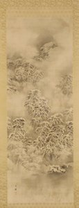 Vinterlandskab, Edo-perioden eller Meiji-æraen, ca. 1865-1870. af Shiokawa Bunrin