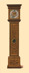 Ur indlagt med mørkt marquetry, 1905 af Shirley Charles Llewellyn Slocombe