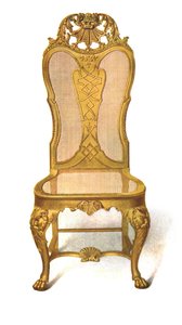 Stol af forgyldt stok, 1906