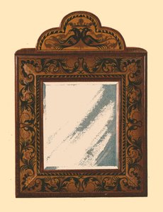 Spejl med ramme af valnød med indlagt marquetry, 1905 af Shirley Charles Llewellyn Slocombe