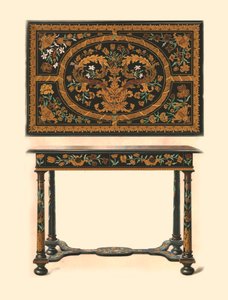 Bord indlagt med intarsia., 1905