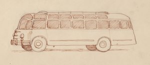 Bus, Paris, Frankrig, 1951. af Shirley Markham