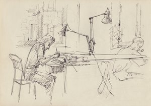 Grafisk designstudie, c1950. af Shirley Markham