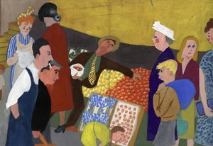 Markedsscene, c1950. af Shirley Markham