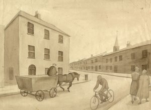 Monokrom gadebillede, 1951. af Shirley Markham