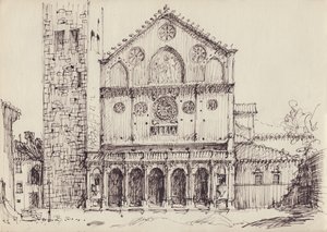 Romansk kirke, Italien, c1950. af Shirley Markham